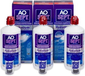 Alcon Aosept Plus HydraGlyde Linsenreiniger, 1.08l (3x 360ml)