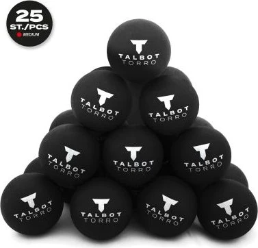 Talbot Torro Roter Punkt, Polybag Squashbälle mittelschnell, 25 Stück
