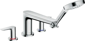 Hansgrohe Talis E 4-Loch Wannenrandmischer mit Außenelement chrom