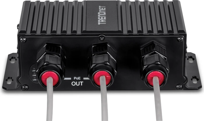 TRENDnet Industrial Wallmount Gigabit PoE-Extender, 3x RJ-45, 64W UPoE PD