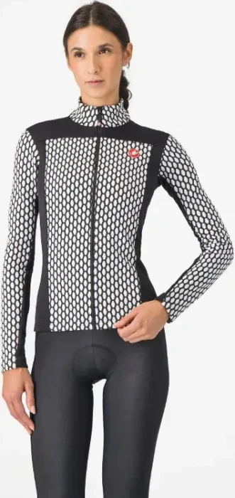 Castelli Sfida 2 Trikot langarm schwarz/weiß (Damen)