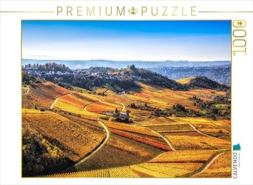 Calvendo Herbstliches Panorama über die sanft eingebetteten Weinreben in Stuttgart Rotenberg