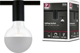 Paulmann URail Socket Schienensystem Spot E27 schwarz matt, 1 Stück