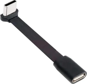 chenyang USB Kabel, Angled Flat Cable, USB 2.0, 480Mb/s, 65W, USB-C [Stecker] auf USB-C [Buchse], 90° gewinkelt, 6cm