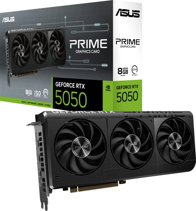 ASUS Prime GeForce RTX 5050, PRIME-RTX5050-8G, 8GB GDDR6, HDMI, 3x DP