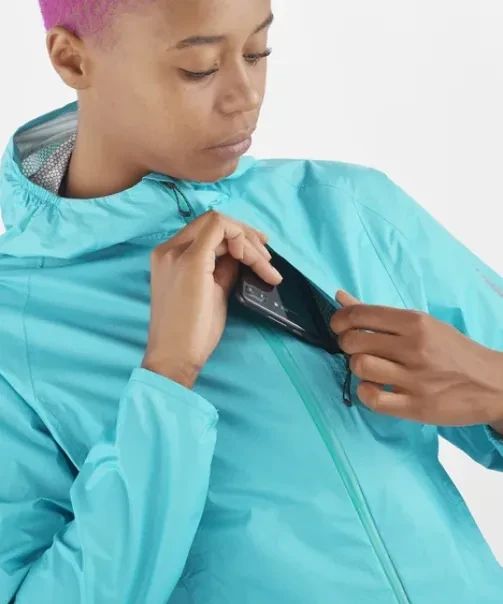 Salomon Bonatti Waterproof Funktionsjacke peacock blue (Damen)
