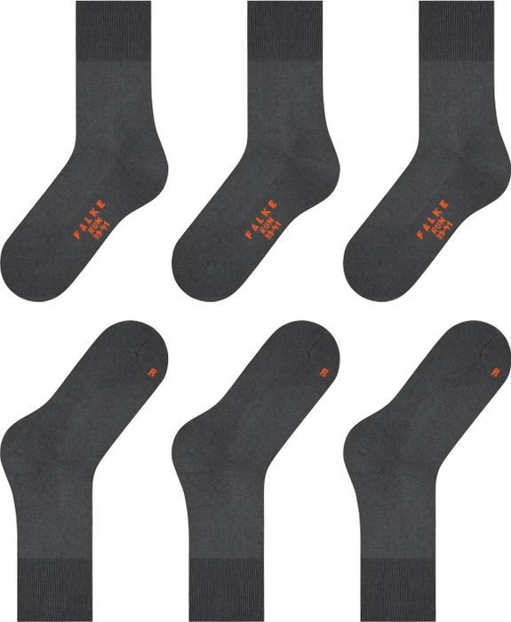 Falke Run Socken dark grey, 3 Paare