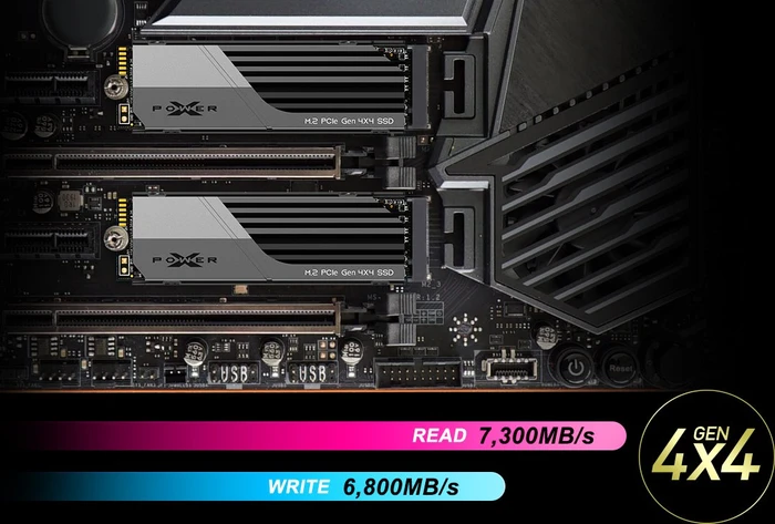 Silicon Power XPOWER XS70 4TB, M.2 2280 / M-Key / PCIe 4.0 x4, Kühlkörper