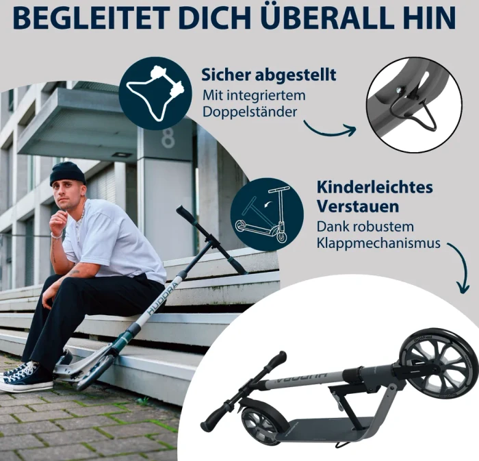 Hudora Big Wheel 230 Advanced Scooter shadow