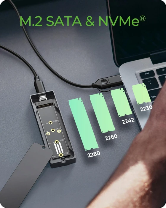 RaidSonic Icy Box IB-1826MCL-CU31, M.2 NVMe/SATA SSD Enclosure, USB-C 3.1