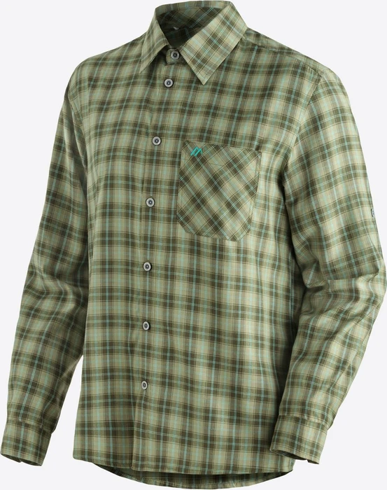 Maier Sports Claas Hemd langarm green check (Herren)