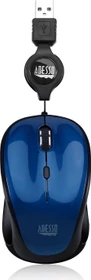 Adesso iMouse S8L Illuminated Retractable Mini Mouse blau, USB