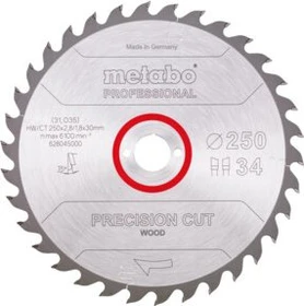 Metabo Precision Cut Kreissägeblatt 34Z, 250x1.8x30mm, 1 Stück