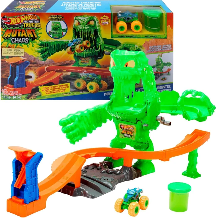 Mattel Hot Wheels Monster Trucks Monster Trucks Mutant Monster Takedown Playset