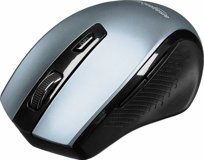 AmazonBasics G6B Ergonomic Wireless Mouse silber, USB