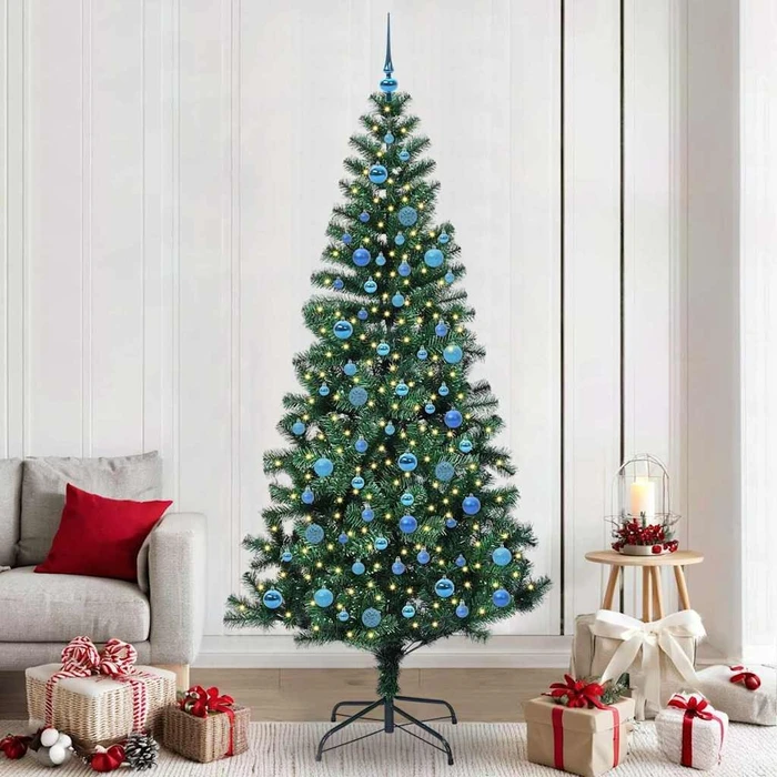 vidaXL Künstlicher Weihnachtsbaum, 240cm, inkl. LED-Beleuchtung (3396795)