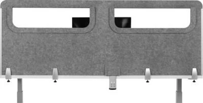 BakkerElkhuizen BE Safety Tischtrennwand mit Acryl-Fenster, grau/silber, 120x60cm