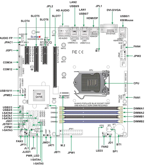 Supermicro X12SCQ, retail (Intel 1200)