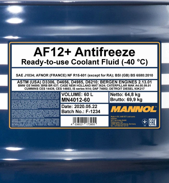 Mannol AF12+ -40°C 60l