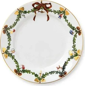 Royal Copenhagen Star Fluted Christmas Teller flach 22cm