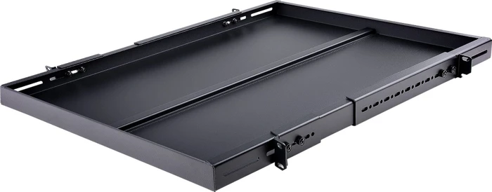 StarTech Verstellbarer Server Rack Fachboden bis 150kg, schwarz, 495mm Einbautiefe, 1HE