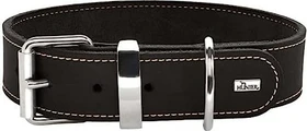 Hunter Aalborg Special Hundehalsband, Leder, strapazierfähhig, komfortabel, 65 L, schwarz