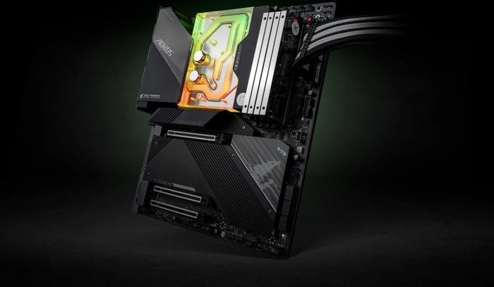 EK Water Blocks Quantum Line EK-Quantum Momentum² Aorus Z690 Master D-RGB Monoblock, Nickel, Acryl