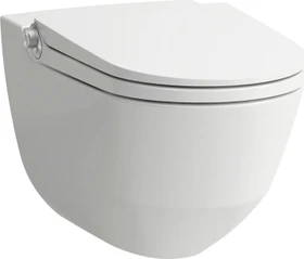 Laufen Cleanet Riva Dusch-WC Tiefspüler, spülrandlos, inkl. Sitz mit Deckel mit Absenkautomatik und Fernbedienung weiß