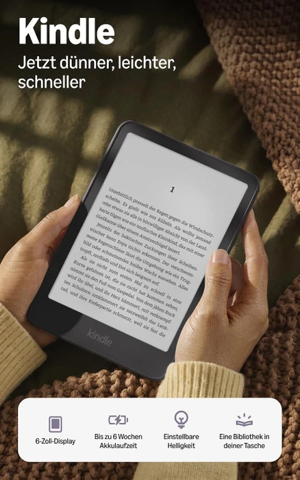 Amazon Kindle 13. Gen, Graphit, 16GB Flash, mit Werbung [2026]