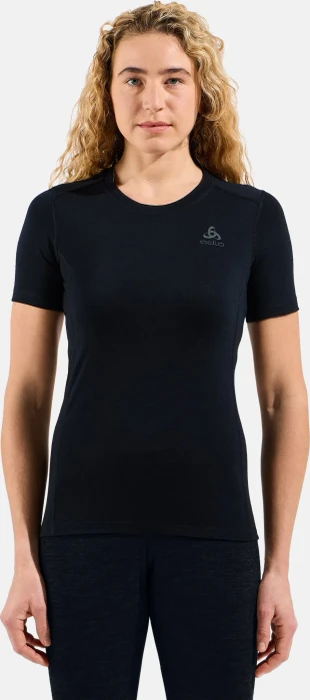 Odlo Natural Merino 200 Baselayer Funktionsshirt kurzarm schwarz (Damen)