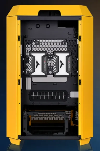 Thermaltake The Tower 300 Bumblebee, gelb, Glasfenster