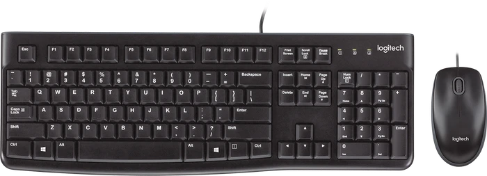 Logitech MK120 Desktop Combo für Schulen, mit Silikonhülle, USB, DE