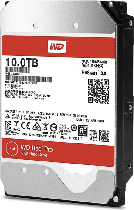 Western Digital WD Red Pro 10TB, 24/7, 512e / 3.5" / SATA 6Gb/s