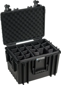 B&W International Outdoor Case Typ 5500 Koffer schwarz mit variabler Facheinteilung