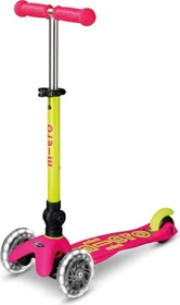 Micro Mini Micro Deluxe Foldable LED Kickboard flamingo yellow