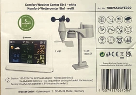 Bresser Comfort WetterCenter 5in1 Funkwetterstation schwarz, digital