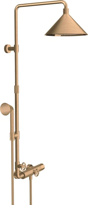 Hansgrohe Axor Showers/Front Showerpipe mit Thermostat und Kopfbrause 240 2jet brushed bronze