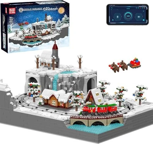 Mould King RC Eisenbahn mit Winterlandschaft