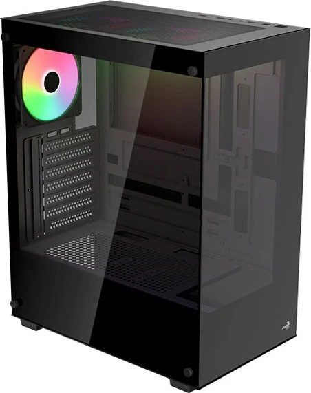 AeroCool Pivot Black, inkl. 3x Lüfter, Lüfter LED ARGB, Glasfenster