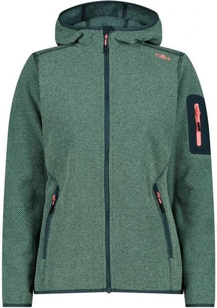 CMP Knit Tech Fleece Hoody Jacke trek green/jade (Damen)