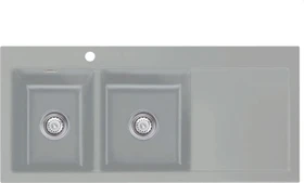 systemceram Mera Double Einbau Becken links titan