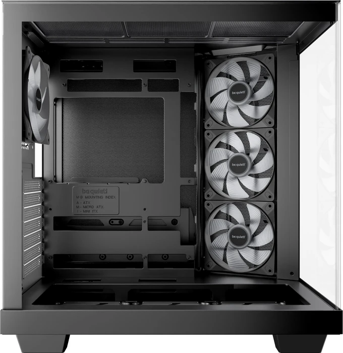 be quiet! Light Base 500 LX Black, schwarz, Glasfenster