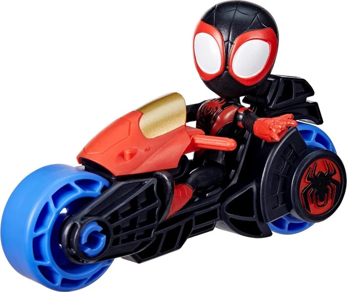 Hasbro Marvel Spidey and His Amazing Friends - Miles Morales mit Motorrad