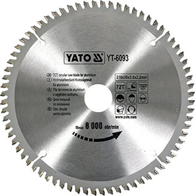 Yato YT-6093 Kreissägeblatt 72Z, 210x2.2x30mm, 1 Stück