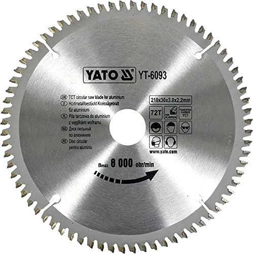 Yato YT-6093 Kreissägeblatt 72Z, 210x2.2x30mm, 1 Stück
