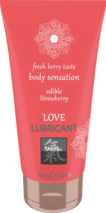 HOT Shiatsu Fresh Berry Taste Body Sensation Strawberry Gleitgel, 75ml