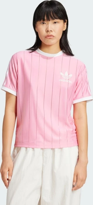 adidas Adicolor 3-Streifen Pinstripe T-Shirt kurzarm bliss pink (Damen)