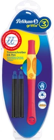 Pelikan griffix 3 Tintenroller (Patrone) cherry, Rechtshänder, Blister