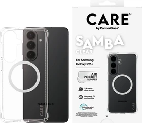 PanzerGlass Care Samba Case Transparent w. White Qi für Samsung Galaxy S26+