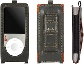 Macally Lederschutzhülle für iPod nano 4G braun